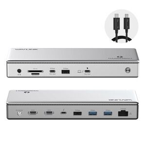 Thunderbolt 4 Docking Station- 4K HDMI Dual-monitor, 100W PD, 4x USB, SD/MicroSD
